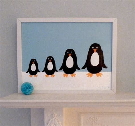 penguin art print by toby tiger | notonthehighstreet.com