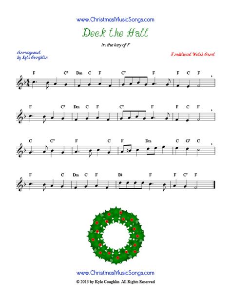 Deck the Halls free sheet music