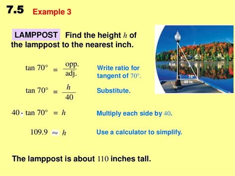 7.5 apply the tangent ratio