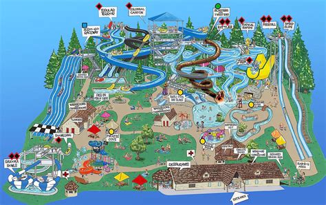 Map of Cultus Lake Waterpark, BC's biggest and best waterpark, only an hour outside of Vancouver ...