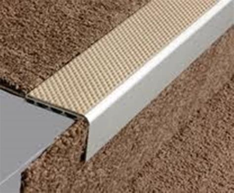 Aluminium Square Anti Slip Carpet Stair Edge Nosing - 2.5m. - National Stair Nosings & Floor Edgings