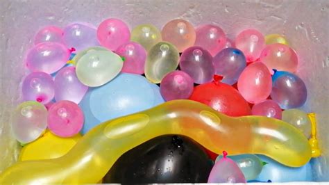 Pop Colorful Water Balloons - Popping Balloons!! (Slow Motion) - YouTube