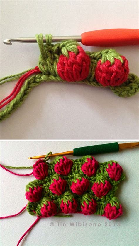 How To Crochet Strawberry Stitch | Crochet strawberry, Crochet stitches ...