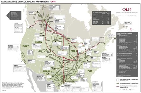 Crude oil pipelines and refineries in the U.S. and Canada : r/MapPorn