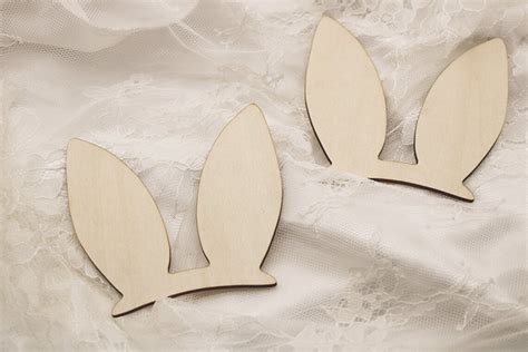 Bunny Ears Wooden Shape Wall Decorwooden Embellishments - Etsy