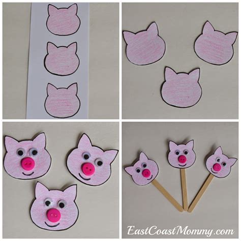 Number Crafts {Number THREE}... The Three Little Pigs