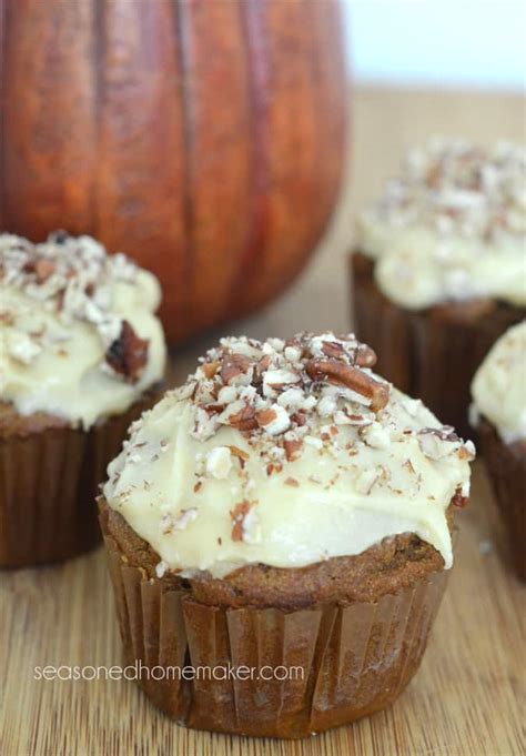 Gluten-Free Pumpkin Spice Cupcakes with Cream Cheese Maple Frosting