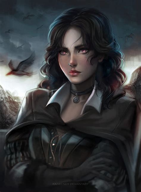 The Witcher, Yennefer of Vengerberg, Yennefer, video games, digital art, dark hair, HD phone ...