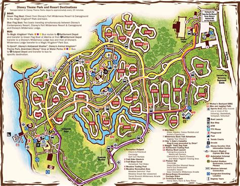 Resort Map | Disney's The Cabins at Fort Wilderness Resort | Florida