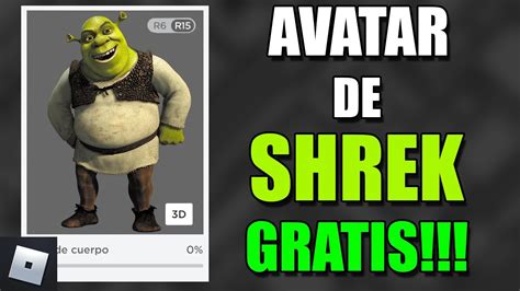 🤑 AVATAR de SHREK GRATIS en ROBLOX 🤑 - YouTube