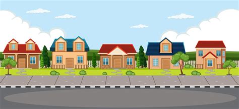 Simple village house background 1268739 Vector Art at Vecteezy