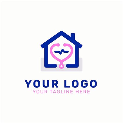 Free Vector | Home health care logo design template