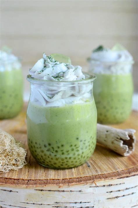 Matcha Tapioca Pearls Pudding With Whipped Coconut Cream {Vegan} - Chocolate & Quinoa | Recipe ...