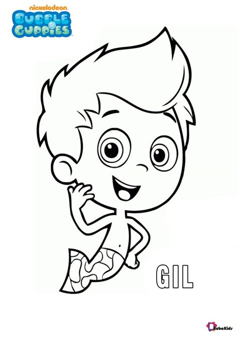 Free and Printable Bubble Guppies character Gil coloring pages ...