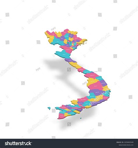 Vietnam Political Map Administrative Divisions Provinces Stock Vector ...