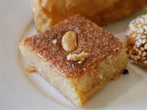 Basboosa Recipe (Egyptian semolina cake) | Whats4eats