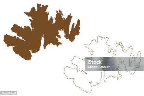 Afognak Island Map Vector Illustration Scribble Sketch Agwaneq Map Stok ...