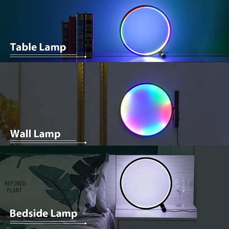 Color Changing Smart Table Lamp Rgb Ring Table Lamp Remote Control Dimmable Led Table Lamp - Buy ...