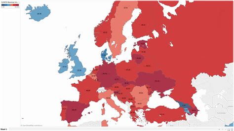 Percentage of revenue per Country not from taxes. ... - Maps on the Web