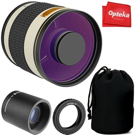 Opteka 500mm f/6.3 (with 2x- 1000mm) Telephoto Mirror Lens for Canon EOS RF-Mount R6, R5, Ra, RP ...