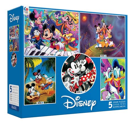 Ceaco - Disney - Disney Classics - 5 In 1 Multipack Interlocking Jigsaw Puzzles - Walmart.com