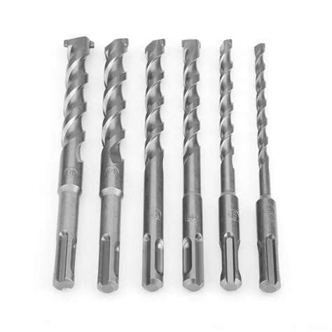 6Pcs Drill Bits Electric Rotary Hammer Concrete Drill Bit Set Chrome ...