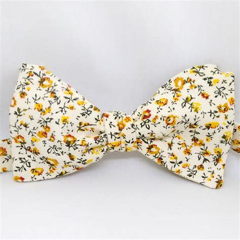 Yellow Floral Bow Tie | Floral bow tie, Yellow floral, Floral