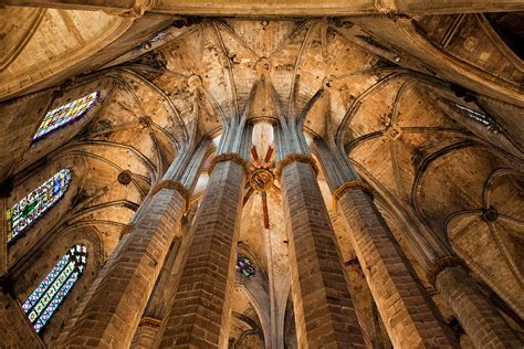 Interior of the Basilica of Santa Maria del Mar in Barcelona Photograph ...