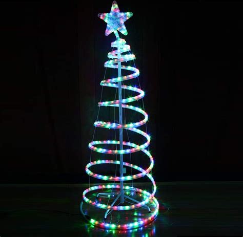 Rope Light Christmas Tree / Flowing Ribbon Style Christmas Tree Led ...