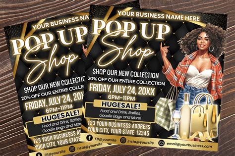 Editable Pop up Shop Flyer, Sip and Shop Flyer Template, Boutique Flyer ...