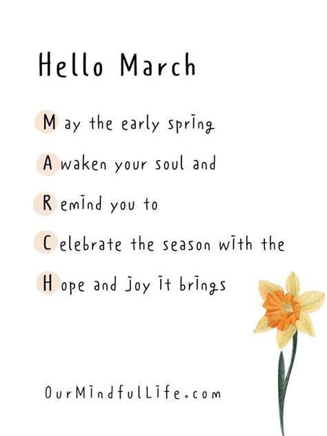 Hello March Quotes