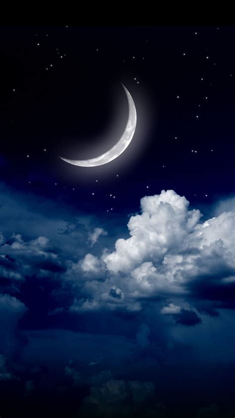 http://www.vactualpapers.com/gallery/moon-over-the-clouds-mobile-hd-wallpaper | Night sky ...