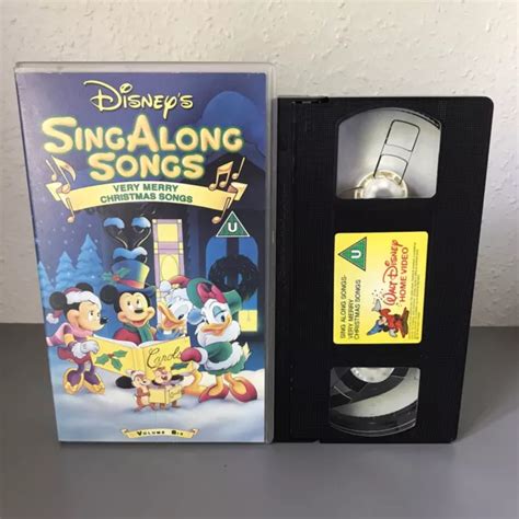 DISNEY SING ALONG Songs Vhs Video - Very Merry Christmas Songs - Walt ...