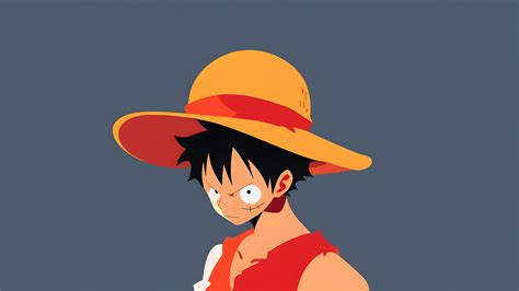 One Piece D. Luffy Grey Desktop Wallpaper - D. Luffy Wallpaper 4K