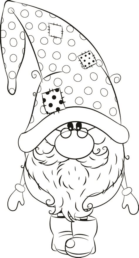 Christmas Gnome Coloring Pages Printable