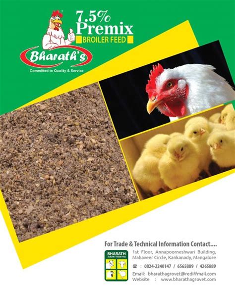 Broiler Feed Premixes Manufacturer in Mangalore Karnataka India by Bharath Agrovet Industries ...