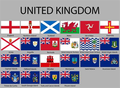 all Flags of regions of United Kingdom. 21807415 Vector Art at Vecteezy