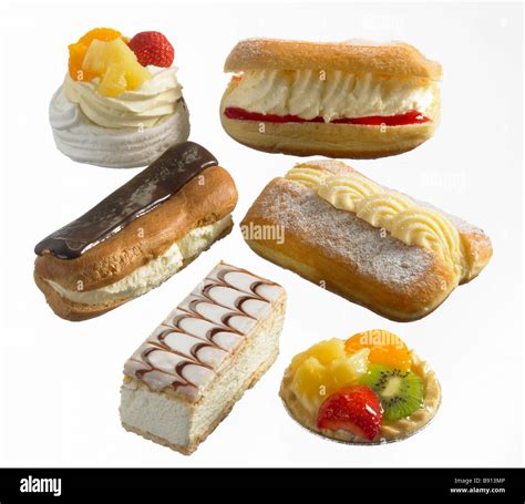 selection of fresh cream cakes Stock Photo - Alamy