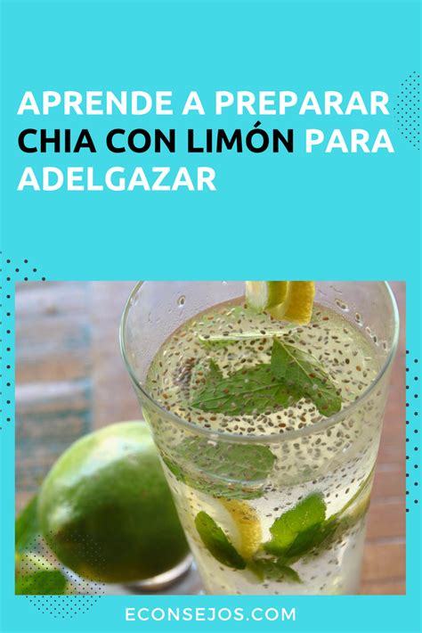 Chía con limón - Agua de limón con Chía Smoothie Recipes, Smoothies, Snack Recipes, Healthy ...