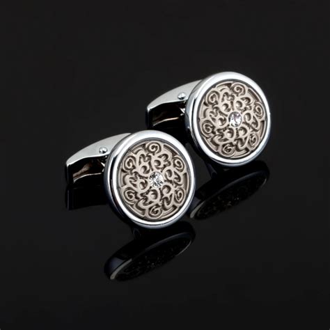 Vintage Pattern Cufflinks for Mens Shirt Cuff Accessories crystal Art ...