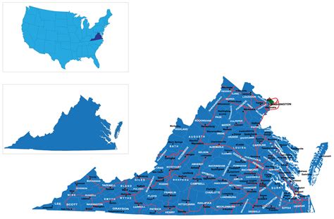 Detailed Political Map Of Virginia Ezilon Maps Virgin - vrogue.co