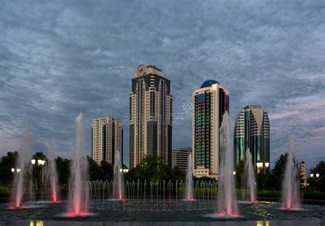 Grozny Is The Capital Of Chechnya. Modern Business - City. Panorama Of The Center Of The Capital ...