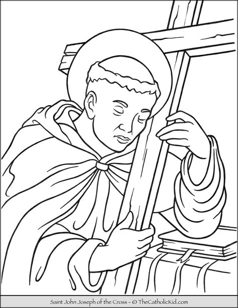 Saint John Joseph of the Cross Coloring Page - TheCatholicKid.com