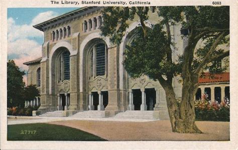 Green Library, Stanford University California Postcard