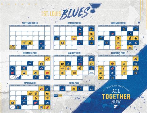 Blues Printable Schedule