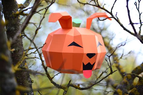 Papercraft 3D PUMPKIN full and half Decor for halloween party | Etsy