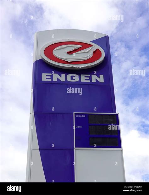 Engen Gas station, public ground, Mauritius Stock Photo - Alamy