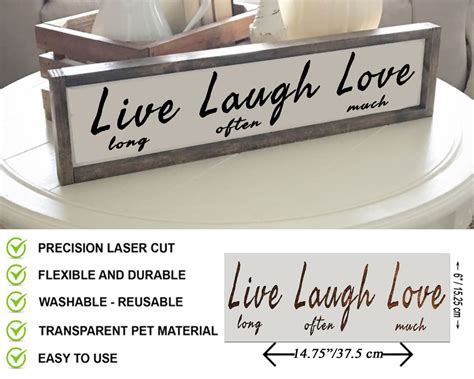 Live Laugh Love Stencil for Painting. Reusable Stencils for - Etsy