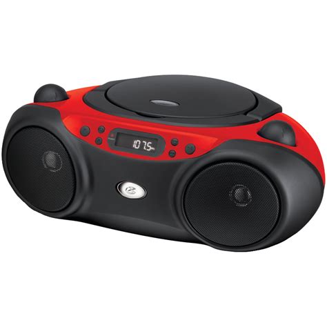 GPX CD Boombox, AM/FM, LED Display, BC232R, Red - Walmart.com