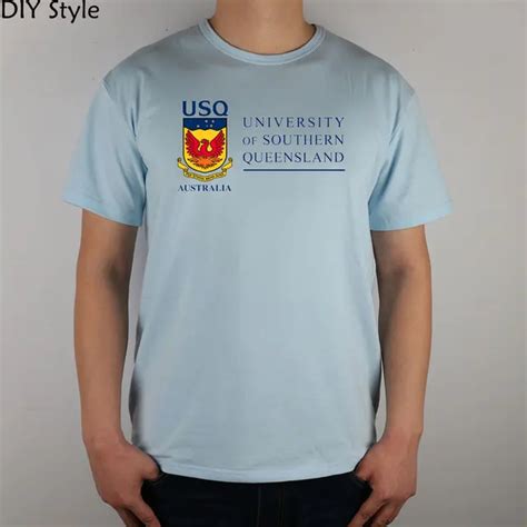 Australia UNIVERSITY OF SOUTHERN QUEENSLAND USQ T shirt cotton Lycra 7376 Fashion Brand t shirt ...